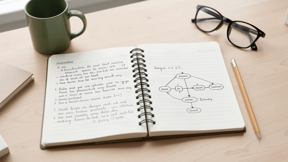 Irish Gaelic grammar study notes notebook